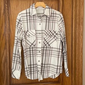 contemporaine cotton button down long sleeve shirt / top